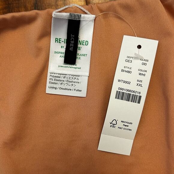 NWT J.Crew Scrunchie Hipster Bikini Bottom XXL White - Picture 4 of 6